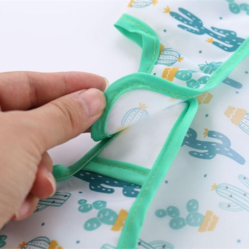 Avental de manga comprida para bebês - Juju Shoping